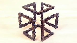 Infinity CUBE made from BICYCLE CHAIN.