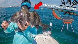 Black Drum catch and cook (Mayport Jetty fishing)