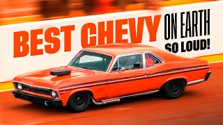 INSANE CHEVY with FULL RACE SPEC at Track Day - Inline 6 Cylinder PURE LOUD SOUND!