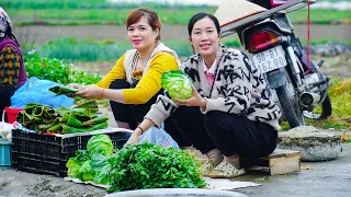 Go to the Market to Sell Smoked Meat & Vegetables - Farm Care in the Rainy Season | Free New Life