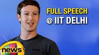 Facebook CEO Mark Zuckerberg Full Speech at Townhall | IIT Delhi | Mango News