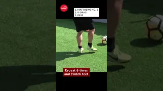 Improve your 1st touch, ball control, passing and skills | SOCCER TRAINING DRILL PRACTICE #shorts