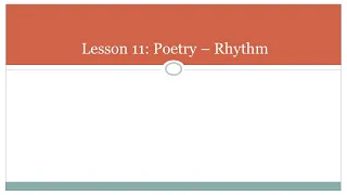 Young Writers Hymn Writing Workshop - Lesson 11: Poetry - Rhythm