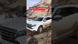 Въезжаем на Isuzu Mu-X на раскисший склон