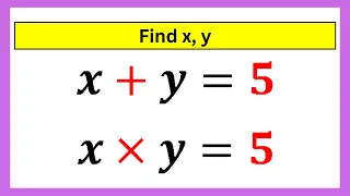 🔴A Beautiful Algebra Math Simplification | Find the Value Of X, Y