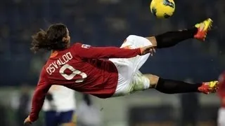 Gol Bellissimo di Osvaldo in Rovesciata!  Roma Catania 2-2