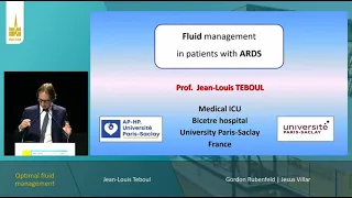 Optimal fluid management in ARDS Jean Louis Teboul  ISICEM 2023