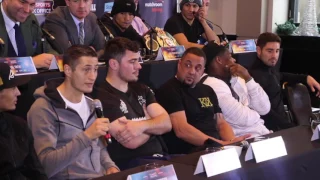 (LIGHT) HEAVYWEIGHT BEEF! -HOSEA BURTON & FRANK BUGLIONI GO AT IT IN THE MIDDLE OF PRESS CONFERENCE