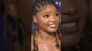 Halle Bailey REACTS to The Little Mermaid Trailer #shorts