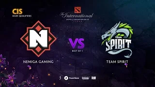 Nemiga Gaming vs Team Spirit, TI9 Qualifiers CIS, bo1 [Lex & 4ce]