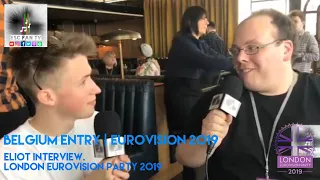 BELGIUM EUROVISION 2019 | Tom Hughes INTERVIEWS Eliot | London Eurovision Party