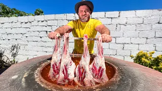 This Is The Most Delicious Meat I've Eaten! Lamb Legs In A Tandoor