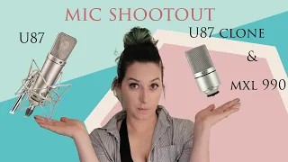 Mic Shootout Listening Party: Neumann U87 vs MXL 990 vs u87 Clone Mic Mod (Female Vocals)