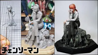 【チェンソーマン】マキマさんのフィギュアを作ってみた【粘土】How to make a figure of Makima -Chainsaw man-