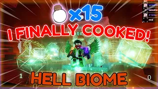 I FINALLY COOKED AND GOT MATRIX! 15 HEAVENLY POTION 2'S IN HELL BIOME! | Sol's RNG