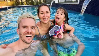 ESTREIAMOS NOSSA PISCINA NOS ESTADOS UNIDOS - Família Brancoala em Orlando