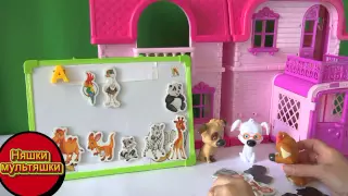 Озорная Семейка Виды диких животных мультик из игрушек магнитики