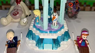 LEGO 43218 frozen Anna and Elsa magical carousel build and review toys