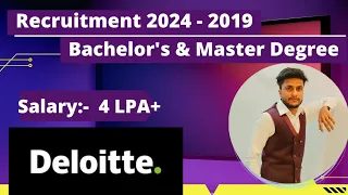 Deloitte Off Campus Drive For 2024 2023 2022 2021 2020 2019 Batch | IT Company Jobs | Salary: 4LPA+