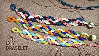 DIY Braided Macrame Bracelets EASY 4 Strand Braid