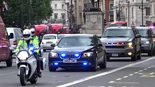 Police & Secret Service escorting Michelle Obama in London