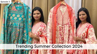 Designer Summer Collection 2024 | Premium Kurtis & Suits in Cotton, Muslin, Chinnon