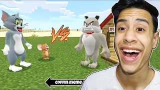 توم وجيري ضد سبايك الكلب في ماين كرافت | Who will Win  !! 🔥😱