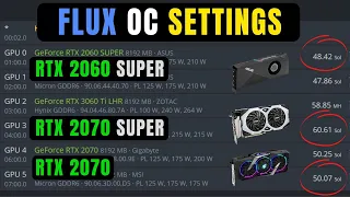 Overclock Settings For Mining FLUX: RTX 2060 Super, RTX 2070, RTX 2070 Super HiveOS