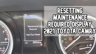 How to reset maintenance required display on 2021 Toyota Camry #camry #toyotacamry #maintenance