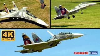 *PUGACHEV COBRA* MANOEUVRE executed by GIANT SCALE RC THRUST VECTORED SU-30 JET ! [*UltraHD and 4K*]