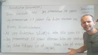 Så, så att, för, för att, (Konjunktioner) vad är skillnaden? (SFI)