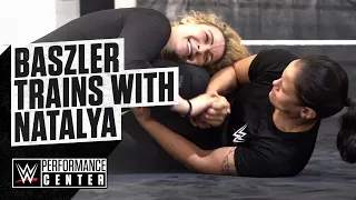 Shayna Baszler trains with WWE Superstar Natalya