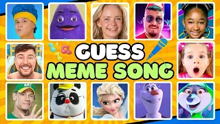 Guess The Meme & Who’S SINGING Mr  Beast, Lay Lay, Grimace Shake, Payton Delu