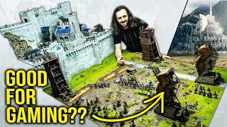 Playing on BIGGEST wargaming board YouTube History! MINAS TIRITH Lord of the Rings Warhammer Scenery