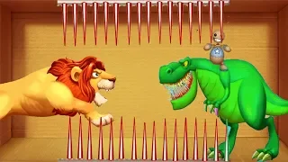 Dino Egg Buddy vs Lion  Spines | Kick The Buddy