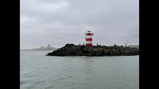 Afscheid per schip op zee vanuit Scheveningen op 28 februari 2024