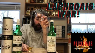 Laphroaig Triple Wood VS Laphroaig Select!  A WhiskyWars Review   Islay War!