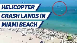 Helicopter Makes Crash Landing Into Water off Miami Beach