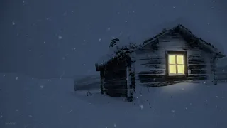 Freezing Blizzard strikes a lonely Log Cabin┇Howling Wind┇Sounds for Sleep, Study & Relaxation