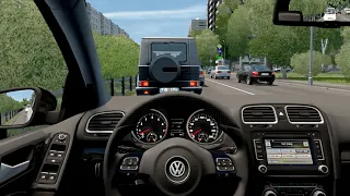 City Car Driving | 2010 Volkswagen Golf 6R | City Driving | Logitech G29 Gameplay