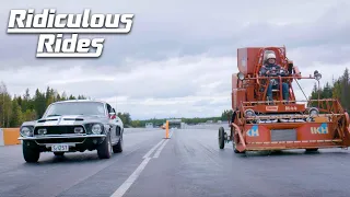 Drag Combine Harvester V Shelby GT-350 | RIDICULOUS RIDES