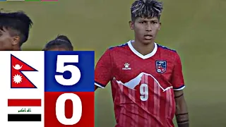 Nepal vs Iraq (5-0) Match Highlights 2024 |  #internationalmatch  #football