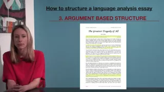 VCE English - How to structure a language analysis essay