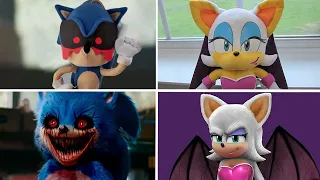 Sonic The Hedgehog Movie  SONIC EXE VS ROUGE - Uh Meow All Designs Compilation