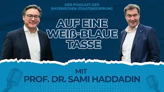 „Auf eine weiß-blaue Tasse“: Ministerpräsident Dr. Markus Söder und Prof. Dr. Sami Haddadin - Bayern