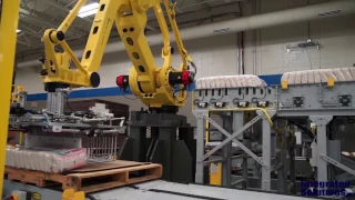 Robotic Palletizer Uses FANUC Robot & PalletTool Turbo for Rice Bales - Integrated Solutions