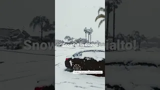 The SoCal storm brought snow in many areas, including Santa Clarita, Rialto and Palm Springs!