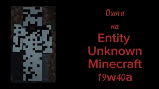 Охота на Entity Unknown | Snapshot Minecraft 19w40a | Мистика в Pojavlauncher #1