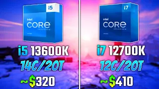 INTEL i5-13600K vs INTEL i7-12700K | Test in 6 Games