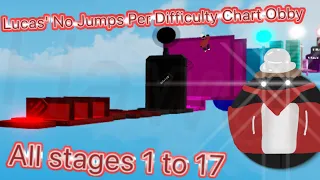 Lucas' No Jumps Per Difficulty Chart Obby (All Stages 1 to 17)